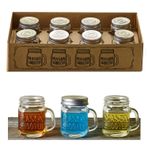 Küçük Mason Kavanoz Kapaklı Shot Bardakları (8 parça Set) 2 oz Babalar Günü Hediyesi, Yetişkin Parti Şekerleri, Alkol, Benzersiz Komik Shot Bardağı, Moonshine Shooter, Sevimli Mini Bira Kupası