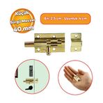 Kucuk Mavzer Surgu Surgulu Surgusu Kilit 25X40 Mm Kapi Pencere Emniyet Kilidi Metal Princ Sari