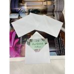 Küçük Mesaj Zarfı 7x9 cm Beyaz Mini Tebrik Kartı ve Teşekkür Notu Zarfı (Düğün, Nişan, Doğum Günü) - 10 Adet