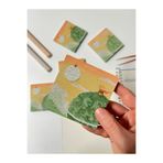 Küçük Prens Temalı Yeşil Gezegen ve Gün Batımı Desenli Postit/Post-it/Yapışkanlı Not Kağıdı/Sticky