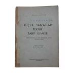Küçük San'atlar Teknik Tabii İlimler (Yeni Başlayanlar İçin Resimli Almanca Okuma Kitabı) (İkinci El)