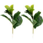 Küçük Yapay Fiddle Yaprak Ağacı 11 Inç Sahte Ficus Lyrata Ağacı Ev Düğün Avlu Için Kapalı ve Açık Dekorasyon (Yurt Dışından)