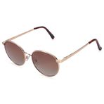 Küçük Yuvarlak Polarize Güneş Gözlüğü Kadın Erkek Klasik Vintage Retro Tonları UV400 Trendy Metal Çerçeve Altıgen Güneş Gözlüğü, Altın & #8217, Small