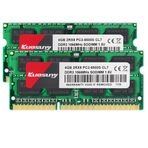 Kuesuny 8 GB Kit (2X4 GB) DDR3 1066 MHz / 1067 MHz Sodimm Ram PC3-8500 PC3-8500S 1,5 V CL7 204 Pin 2RX8 Dual-Rank ECC olmayan tamponsuz bellek Ram Notebook-Laptop-yükseltmesi için ideal