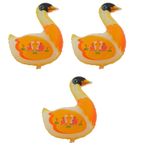 Kuğu 3 Adet Büyük Boy 60cmx52cm Folyo Balon (Helyum) No:4