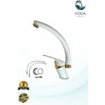 Kuğu Lavabo Bataryası – Beyaz Gold, Modern ve Şık Tasarım - Beyaz - Altın