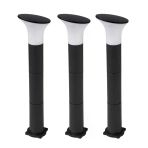 Kuğu Set Üstü Bahçe Duvar Armatürü 3’Lü Set 80 Cm Modern Dış Mekan Villa Duvar Aplik Lambası
