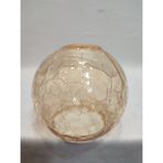 Kuğulu Avize. Avize Camı, Yuvarlak, Bal Renkli, Çatlatılmış Desenli, (E.27).Açık ağızlı.Normal ampule göre. - Bal Cam