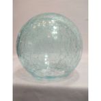 Kuğulu Avize Glob Avize Camı Turkuaz Mavi Renkli Çatlatılmış Desenli (Çap: 15.00cm- Duy Yuvası: 7.00cm)