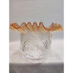 Kuğulu Avize Kıvırcık Abajur Camı. Bal Rengi-Şeffaf (Alt Çap: 10.00cm-h:15.50cm) - Bal Cam