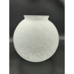 Kuğulu Avize Osmanlı Glob Avize Camı Mat Renkte Çatlatılmış Desenli.Çapı:20.00cm.Grifli. - Şeffaf - Beyaz