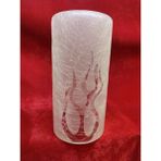 Kuğulu Avize Tekli Avize Camı.silindir,mat Çatlatılmış Alev DESENLİ(:25.00cm-ÇAPI:12.00cm)(E.27) - Şeffaf - Beyaz