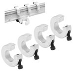 KUIDAMOS Şaft Yaka Limiti Sabitleme Halkası, Alüminyum Alaşımlı Şaft Yaka Kelepçesi 40mm OD, 12mm Kalınlık, 20mm Delik Çapı, SBR20 Için M4 Vidalı Lineer Durdurma Yakası