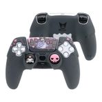 Kuitmor PS5 kumanda için silikon kapak seti, kaymaz, yumuşak koruyucu kılıf, kablosuz PlayStation 5 kumanda için, 2 başparmak tutma kapağı ve 1 çıkartma