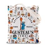 KUIYAI Remy Film Eşyaları Tote Çanta Remy Şef Karikatür Karakter Hediye WDW Fare Aşçı Tuval Çantası Herkes Gusteau'nun Pişirebilir, Anyonecookts, middle
