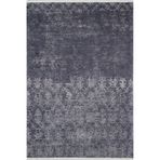 Kujawski Gri Göbekli Makinada Yıkanabilir Kaymaz Taban Dijital Makine Baskı Salon Halı-I-Haln-HLN1976-160x230