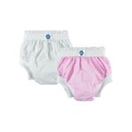 Kujju 2'li Alıştırma Külodu 2 Yaş 15-20 Kg Pembe-Beyaz