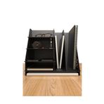 KUK Design Ottoman Masaüstü Organizer Düzenleyici Ofis Evrak Rafı (Siyah)
