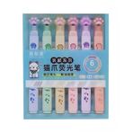 Kuki Pati Şekilli Pastel Fosforlu Kalem 6 Renk CH-518