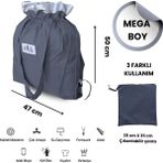 Kukita Büyük Boy Su Geçirmez Çok Amaçlı Plaj Çantası - Gri