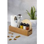 KukiWood Ahşap Çok Amaçlı Organizer Düzenleyici Kutu, Mutfak, Banyo, Dolap İçi, Çekmece İçi Kullanım