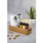 KukiWood Lupin Çok Amaçlı Ahşap Kutu & Ekmeklik & Düzenleyici & Meyvelik & Çerezlik & Banyo Düzenleyicisi