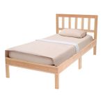 Kukka KHS500 Doğal Ahşap Tek Kişilik Yetişkin Karyola (90X190 Cm) - 90 x 190 cm