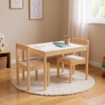 Kukka KWS100 Ahşap Masa & Sandalye Seti Kahverengi Aktivite Masası ile Ergonomik Tasarım