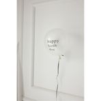Kukuletaparty Doğum günü kutlama balonu - Happy Birthday şeffaf balon