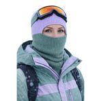 Külah Color Block Renkli Balaclava Kar Maskesi Triko Bere Boyunluk 1 Adet - Standart - Yeşil