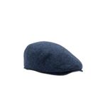 Külah Erkek Kasket Balıksırtı Flat Cap Termal Yün Şapka,Lacivert Standart