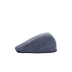 Külah Erkek Kasket Keten Yazlık Flat Cap Şapka,Lacivert Tek Ebat KLH7172