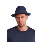 Külah Erkek Keçe Trilby Fötr Şapka,Lacivert Tek Ebat