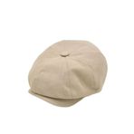 Külah Erkek Keten Şapka Newsboy Cap Kasket Fötr Bere,Bej 57 Cm