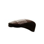 Külah Erkek Kışlık Flat Cap Desenli Yünlü Kasket Şapka,Kahve Standart
