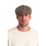 Külah Erkek Kışlık Yün İngiliz Kasket Şapka Baker Boy Cap,Kahve 57 Cm