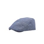 Külah Erkek Lacivert Kasket Keten Yazlık Flat Cap Şapka