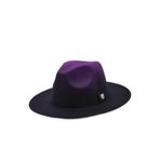 Külah Erkek Multicolor Fötr Şapka Panama Hat,Mor Tek Ebat