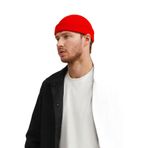 Külah Erkek Örgü Docker Bere Skullcap,Kırmızı Standart
