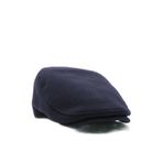 Külah Erkek Şapka Kışlık Trend Flat Cap Yün Kasket,Lacivert Tek Ebat