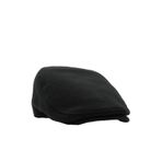 Külah Erkek Şapka Kışlık Trend Flat Cap Yün Kasket,Siyah Tek Ebat