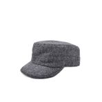 Külah Erkek Yün Fidel Castro Şapka Wool Military Hat,Gri Tek Ebat
