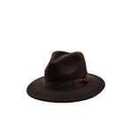 Külah Indiana Jones Erkek Yün Keçe Fötr Şapka Kahve,Kahverengi Koyu Tek Ebat