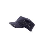 Külah Kadın Asker Stili Lacivert Taşlı Tasarım Şapka Full Cap 57CM - 57 cm