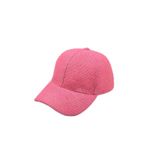 Külah Kadın Jüt Beyzbol Şapka Doğal Hasır Güneş Koruyucu Spor Kep - Standart - Pembe