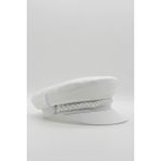 Külah Kadın Kaptan Şapka Yazlık Baker Boy Cap - Beyaz - 57 cm