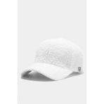 Külah Kadın Kışlık Beyaz Peluş Şapka Kep Trendy Baseball Cap - Standart