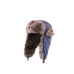 Külah Unisex Çocuk Sıcak Kürklü Bere Kışlık Kulaklı Kayak Şapkası 52Cm,Lacivert 4