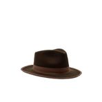 Külah Vintage Erkek Fedora Fötr Şapka Panama İngiliz Trilby Kasket Kahve,Kahverengi Koyu M