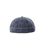 Külah Vintage Retro Eskitme Pamuk Cap Docker Şapka,Lacivert Tek Ebat